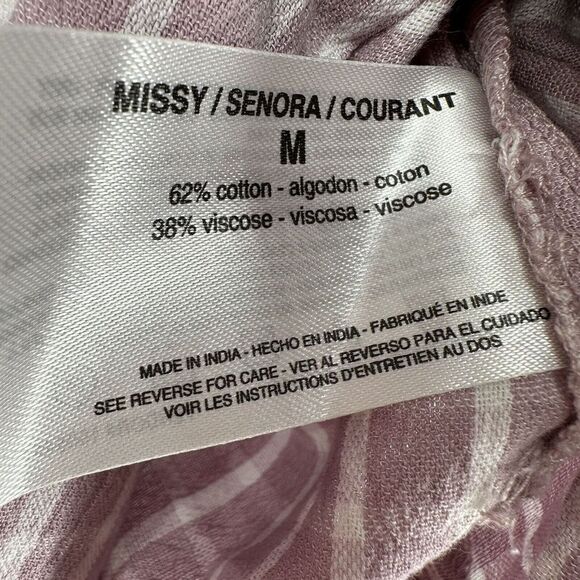 William Rast Tunic Mauve Pink Plaid Side Slit Long Sleeve Button Up Size M Angel - Picture 12 of 12